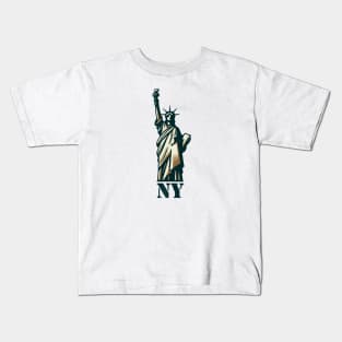 Vintage Statue of Liberty: NY Heritage Icon Kids T-Shirt